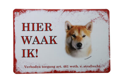 Metalen bord Shiba