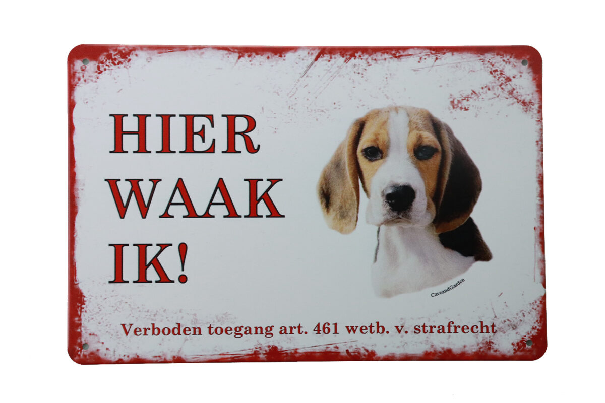 Metalen bord Beagle