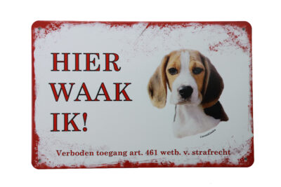 Metalen bord Beagle