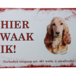 Metalen bord Engelse cocker spaniel