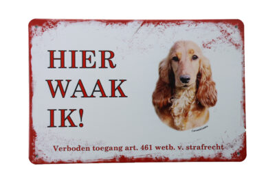 Metalen bord Engelse cocker spaniel