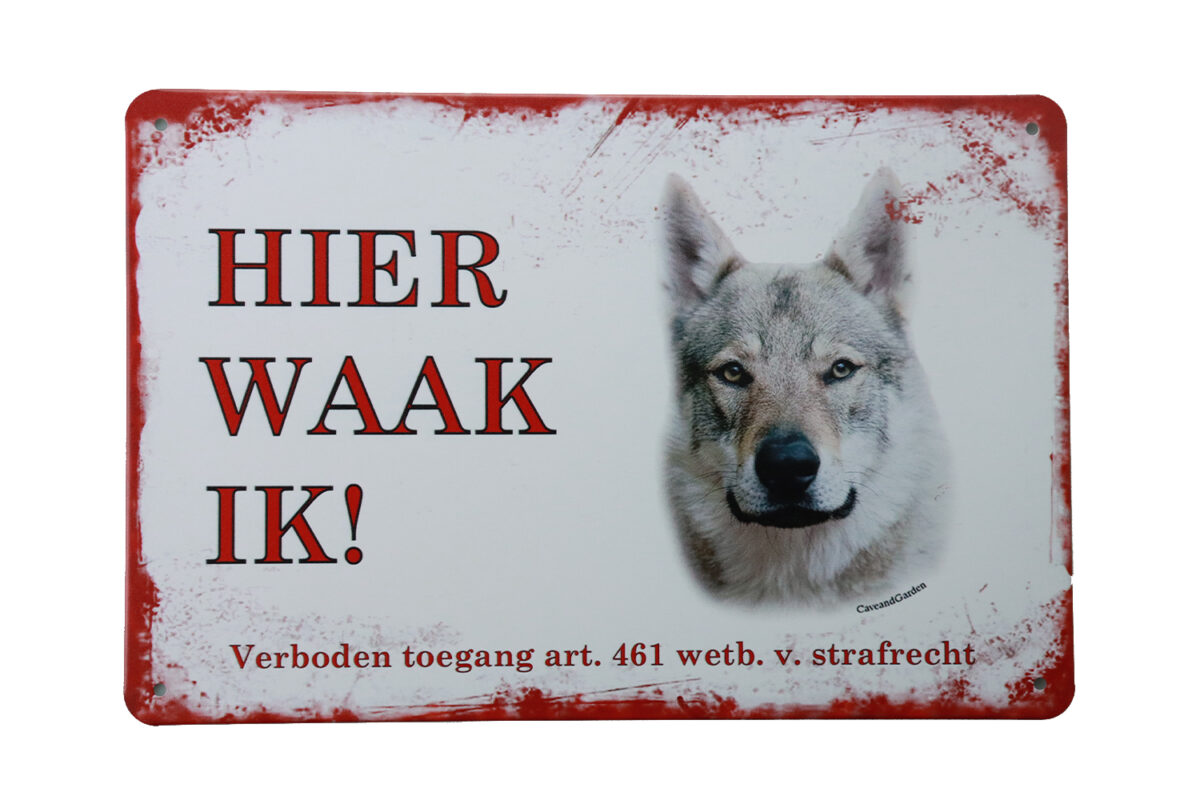 Metalen bord Tsjechische wolfshond