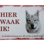 Metalen bord Tsjechische wolfshond