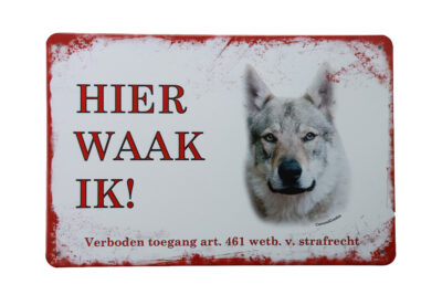 Metalen bord Tsjechische wolfshond