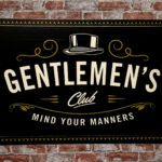 Metalen bord Gentlemen`s club — foto 2