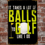Metalen bord Golf balls — foto 2