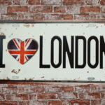 Metalen bord I love Londen — foto 2