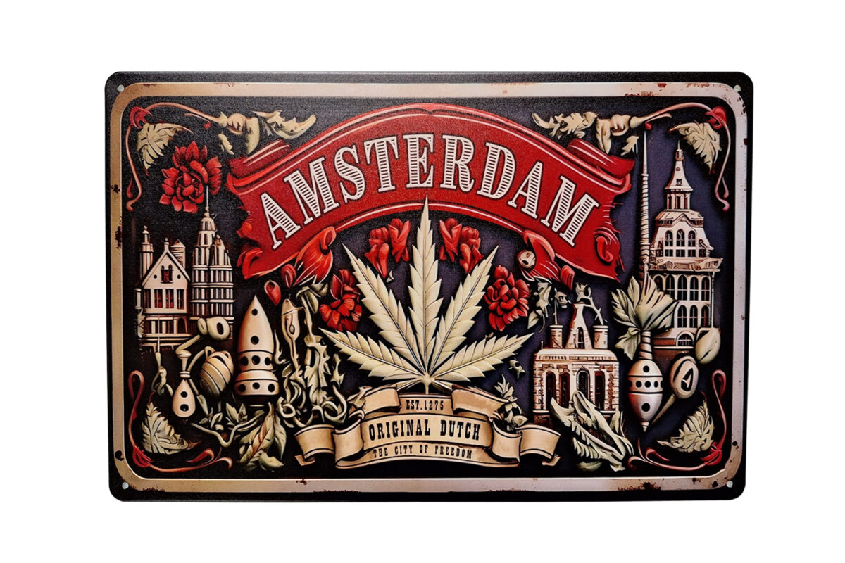Metalen bord Amsterdam 2