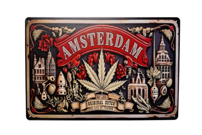 Metalen bord Amsterdam 2