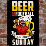 Metalen bord Beer and Football — foto 2