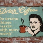 Metalen bord Drink coffee — foto 2