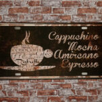 Metalen bord Cappuchino — foto 2