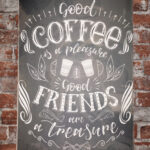 Metalen bord Good coffee good friends — foto 2