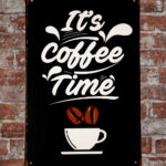 Metalen bord it`s Coffee time — foto 2