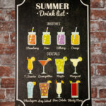 Metalen bord Summer drink list — foto 2