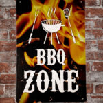 Metalen bord BBQ zone — foto 2