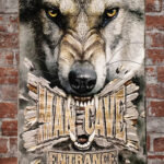 Metalen bord Mancave wolf — foto 2