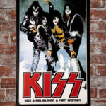 Metalen bord Kiss rock and roll — foto 2