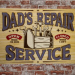 Metalen bord Dads Repair service — foto 2