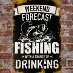 Metalen bord Weekend Forecast — foto 2