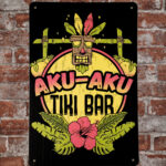 Metalen bord Aku aku tiki bar — foto 2