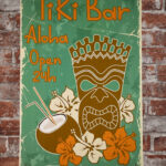 Metalen bord Tiki bar groen — foto 2
