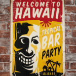 Metalen bord Welcome to hawaii — foto 2