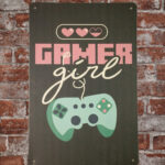 Metalen bord Gamer girl — foto 2