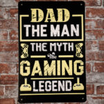 Metalen bord Dad the gaming legend — foto 2