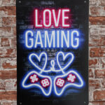 Metalen bord Love gaming — foto 2