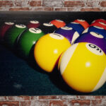 Metalen bord Poolballen op kleur — foto 2
