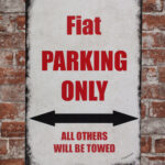 Metalen bord Fiat parking 2 — foto 2