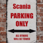 Metalen bord Scania parking — foto 2