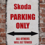 Metalen bord Skoda parking — foto 2