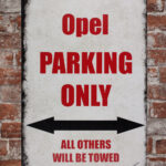 Metalen bord Opel parking — foto 2
