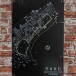 Metalen bord Baku azerbaijan — foto 2