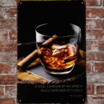 Metalen bord A fool and a wise man — foto 2