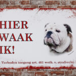 Metalen bord Bulldog — foto 2