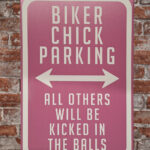 Metalen bord Biker chick — foto 2