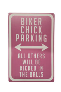 Metalen bord Biker chick