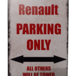 Metalen bord Renault parking — foto 1