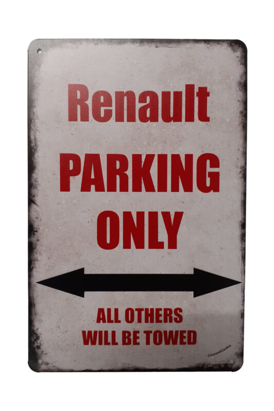 Metalen bord Renault parking