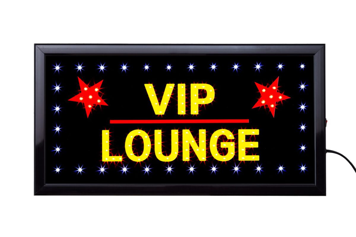LED Bord Vip Lounge 50 x 25 cm