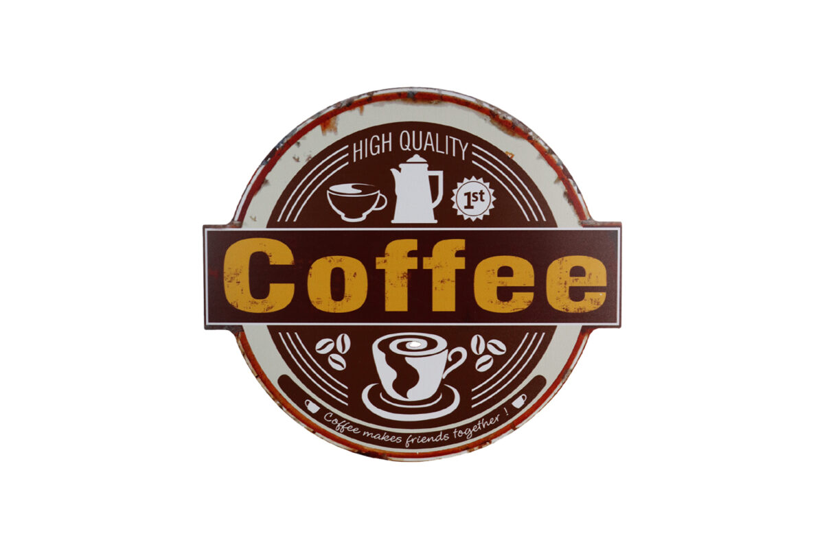 Houten bord coffee