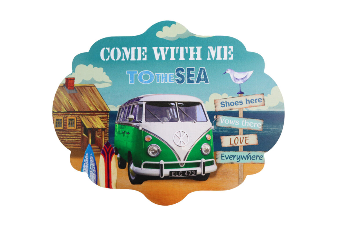Houten bord come to sea