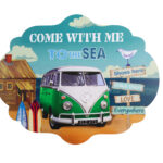 Houten bord come to sea