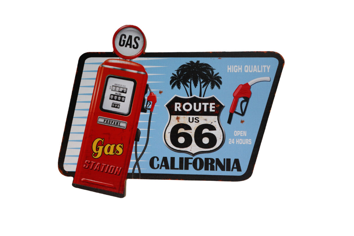 Houten bord California 66