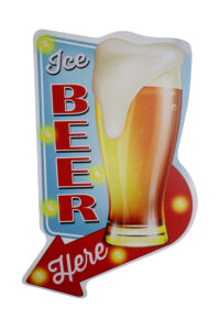 Houten bord Ice beer here