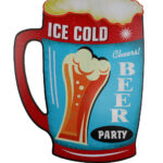 Houten bord Ice cold blauw