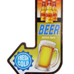 Houten bord beer service L